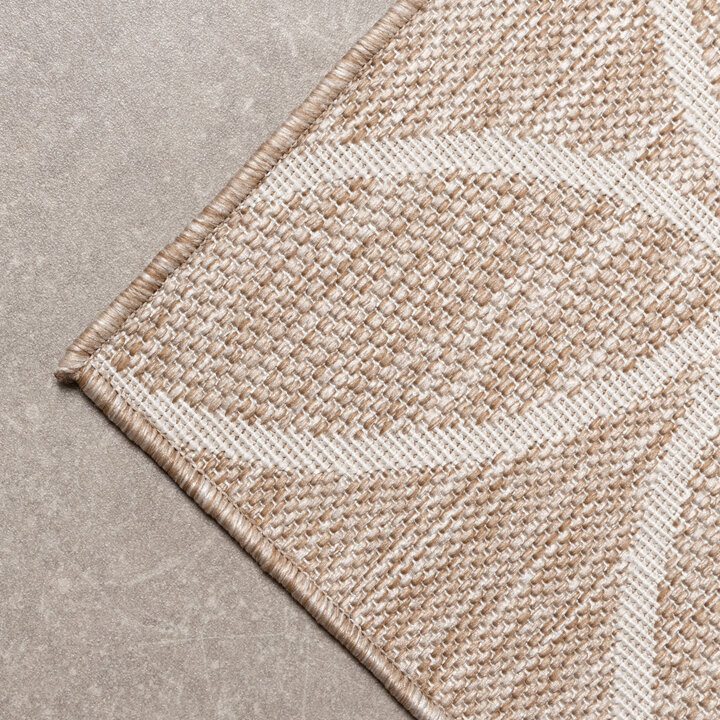 Geometrisch buitenkleed - Faro Ripple Beige