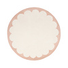 Rond wasbaar vloerkleed - Myrre Roze/Wit - thumbnail 1