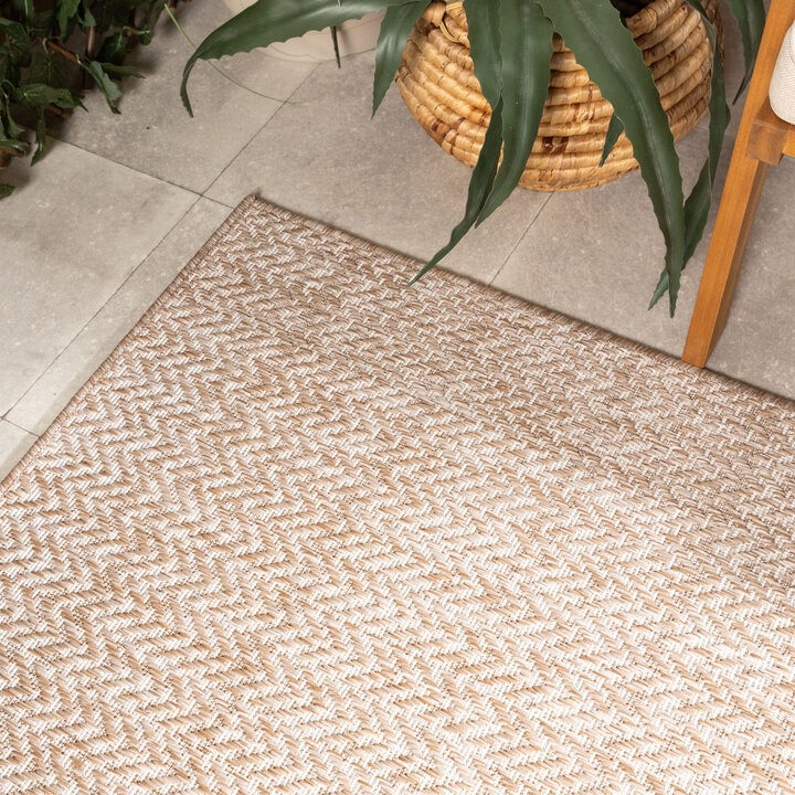Jute buitenkleed - Nusa Lines Beige