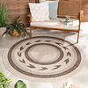 Rond jute buitenkleed - Nusa Orbit Bruin/Beige  - thumbnail