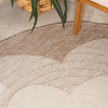 Rond jute buitenkleed - Nusa Flower Beige/Creme  - thumbnail 2