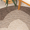 Rond jute buitenkleed - Nusa Flower Bruin/Beige  - thumbnail 2