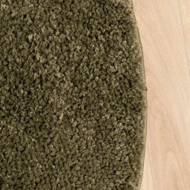 Rond Hoogpolig vloerkleed - Wish Groen