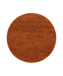 Rond Hoogpolig vloerkleed - Wish Terracotta