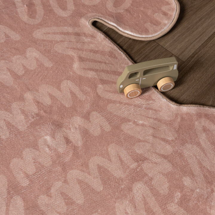 Wasbaar kindervloerkleed - Raf Croco Roze 