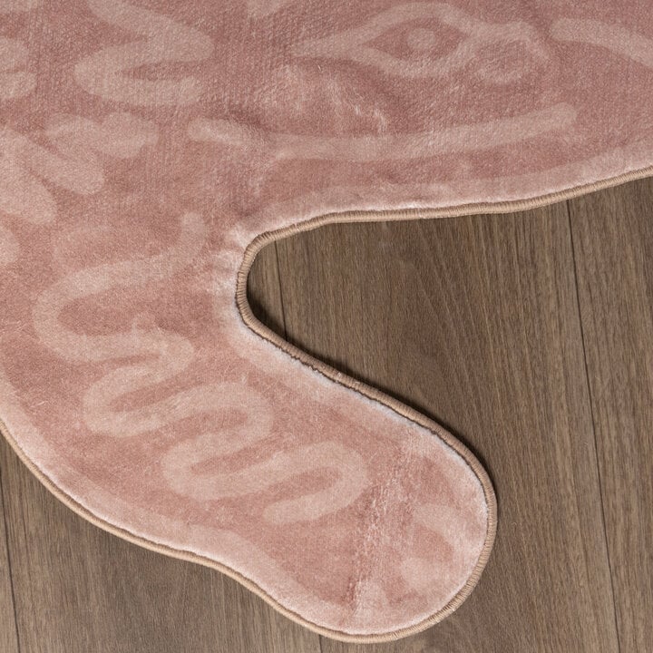 Wasbaar kindervloerkleed - Raf Croco Roze 