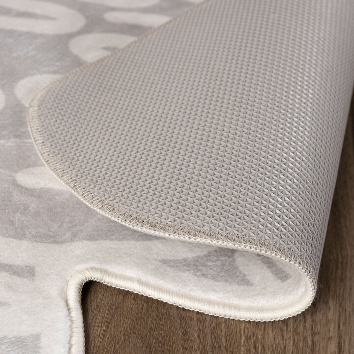 Wasbaar kindervloerkleed - Raf Tijger Grijs 