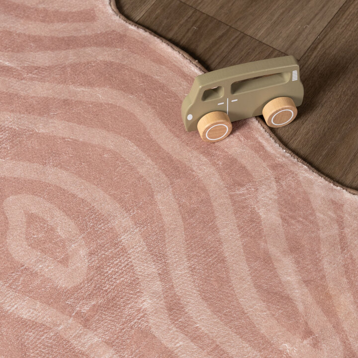 Wasbaar kindervloerkleed - Raf Tijger Roze 