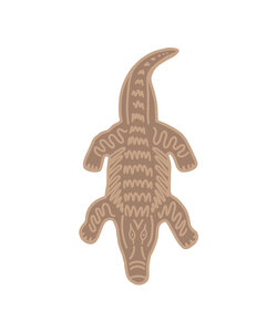 Wasbaar kindervloerkleed - Raf Croco Bruin 