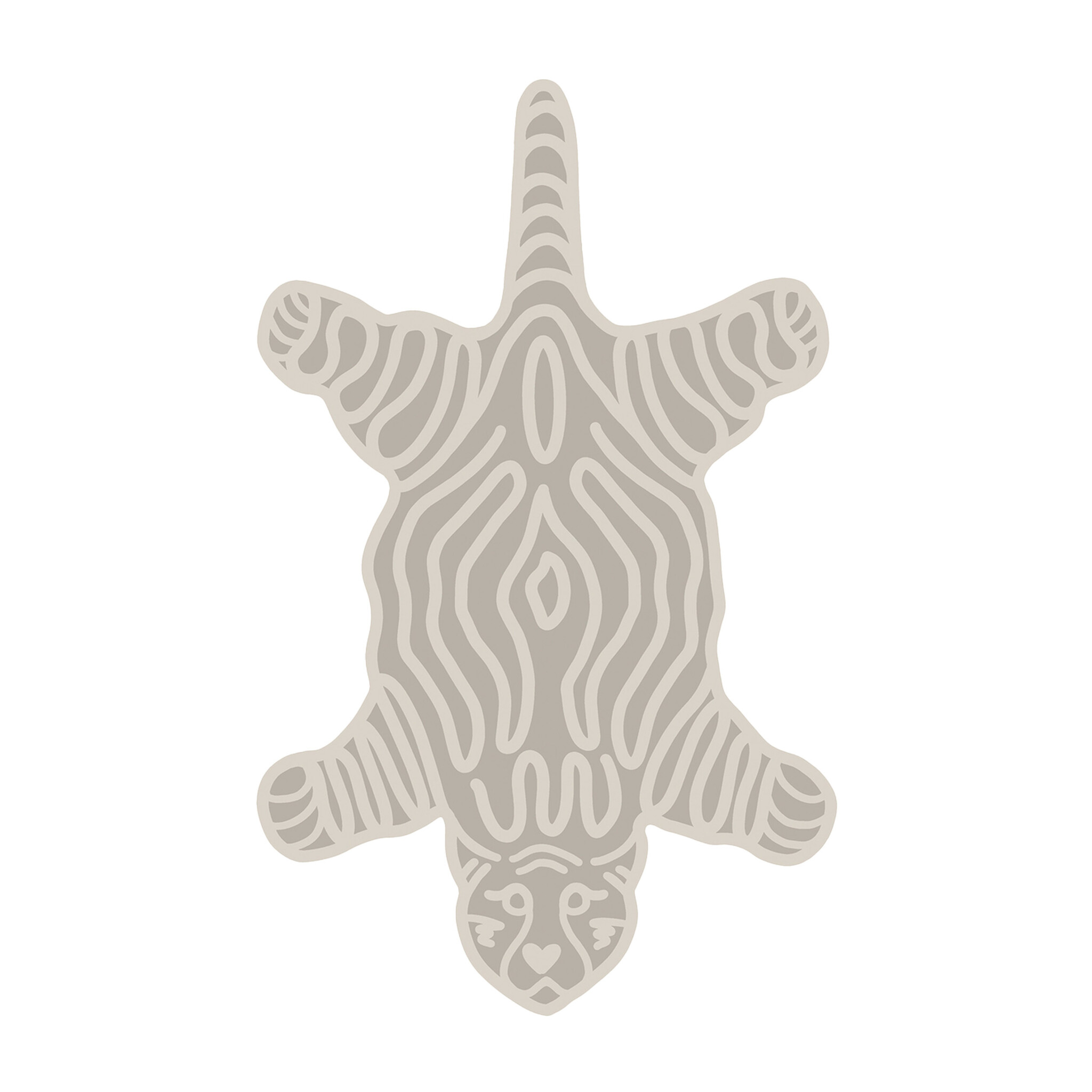 Wasbaar kindervloerkleed - Raf Tijger Grijs - sfeer