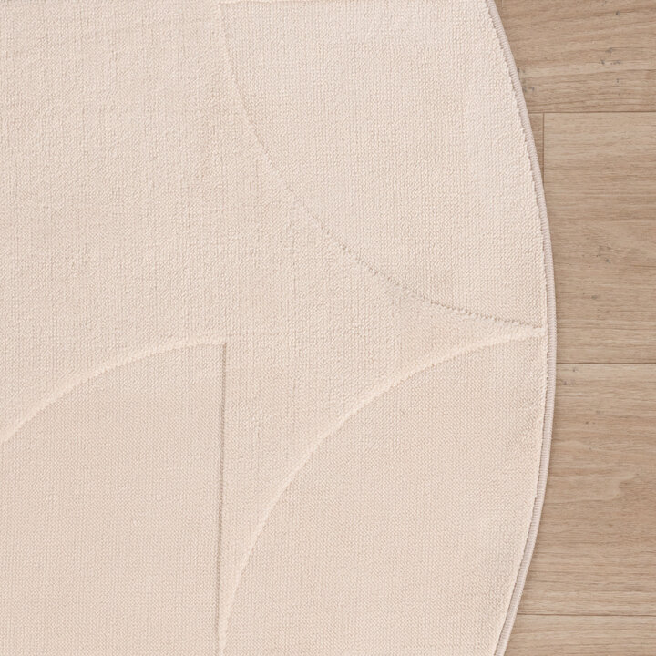 Rond Scandinavisch vloerkleed - Charm Circles Beige