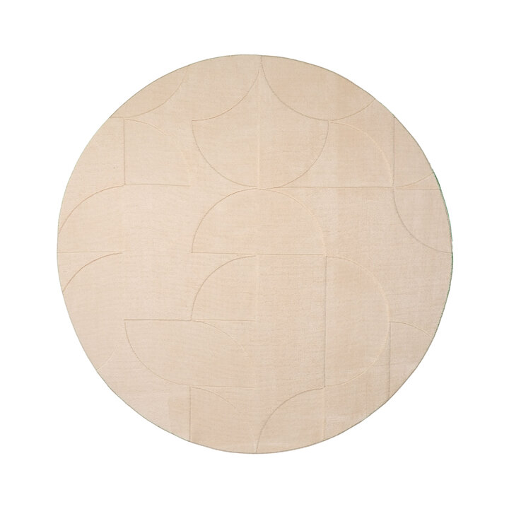 Rond Scandinavisch vloerkleed - Charm Circles Beige