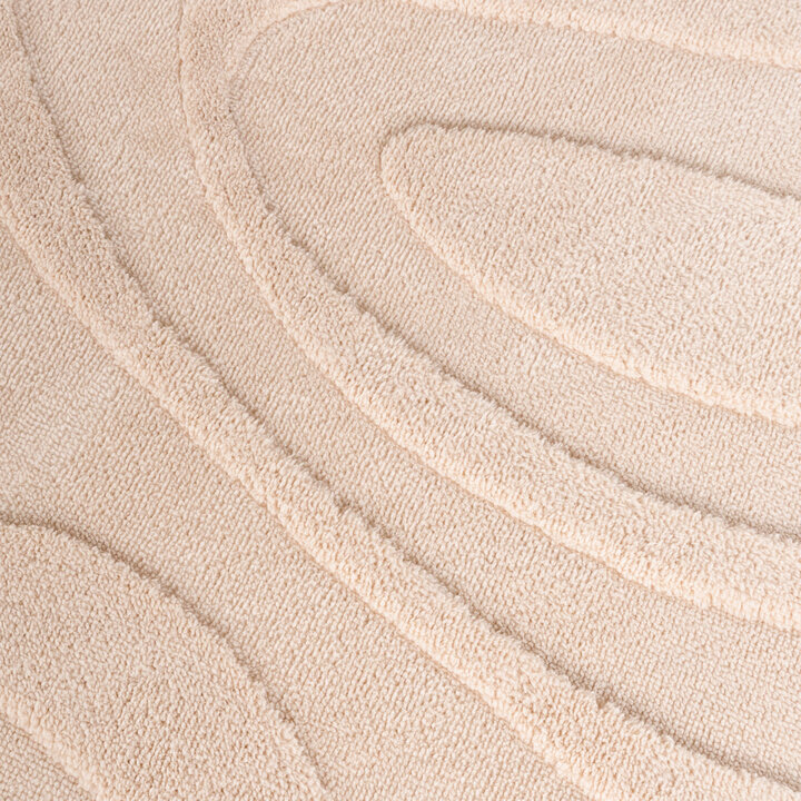 Rond Scandinavisch vloerkleed - Charm Shapes Beige