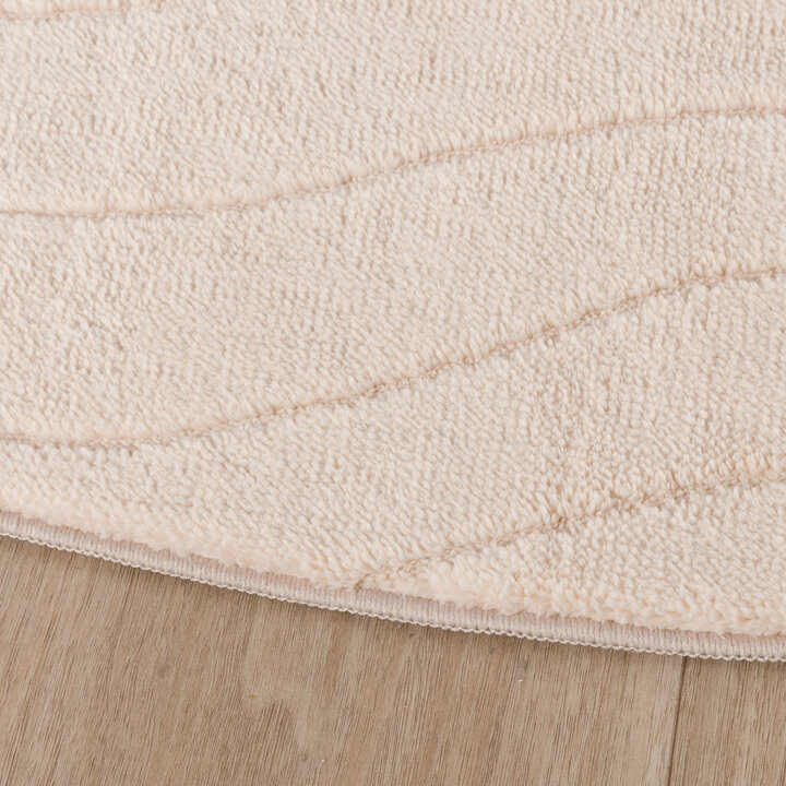 Rond Scandinavisch vloerkleed - Charm Waves Beige