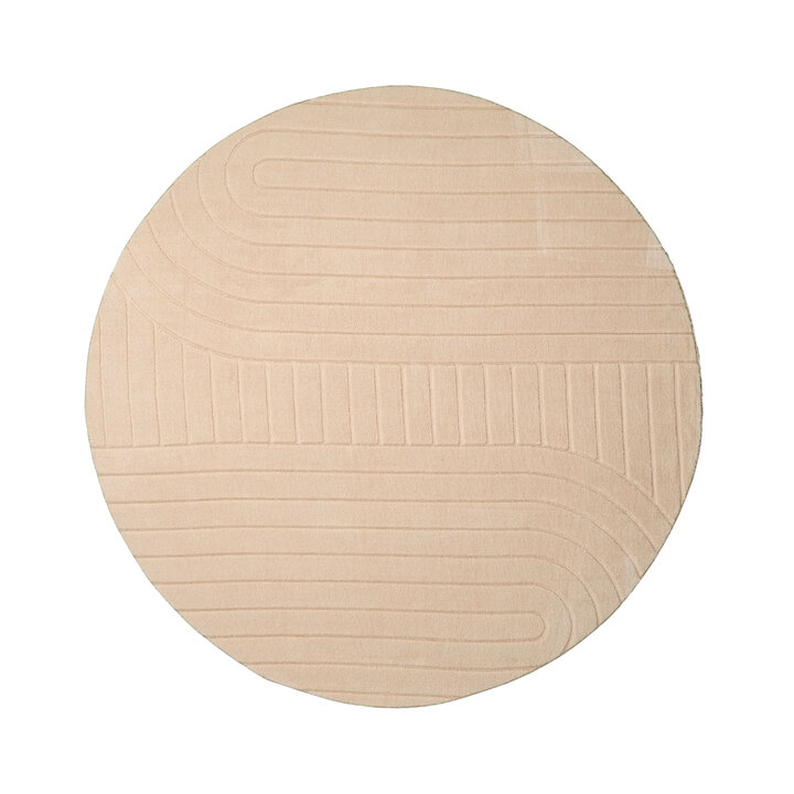 Rond Scandinavisch vloerkleed - Charm Arches Beige