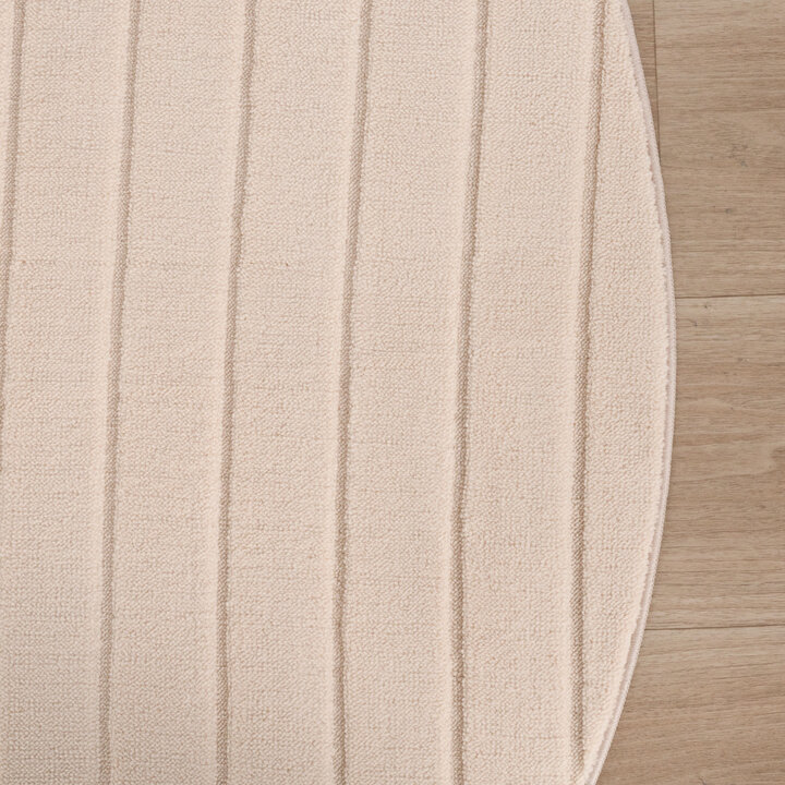 Rond Scandinavisch vloerkleed - Charm Arches Beige