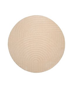 Rond Scandinavisch vloerkleed - Charm Curves Beige