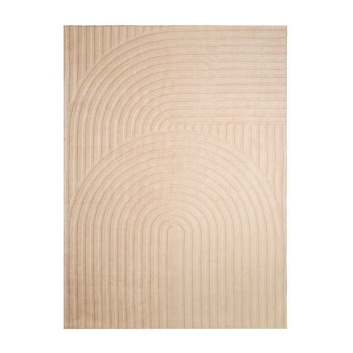 Scandinavisch vloerkleed - Charm Curves Beige