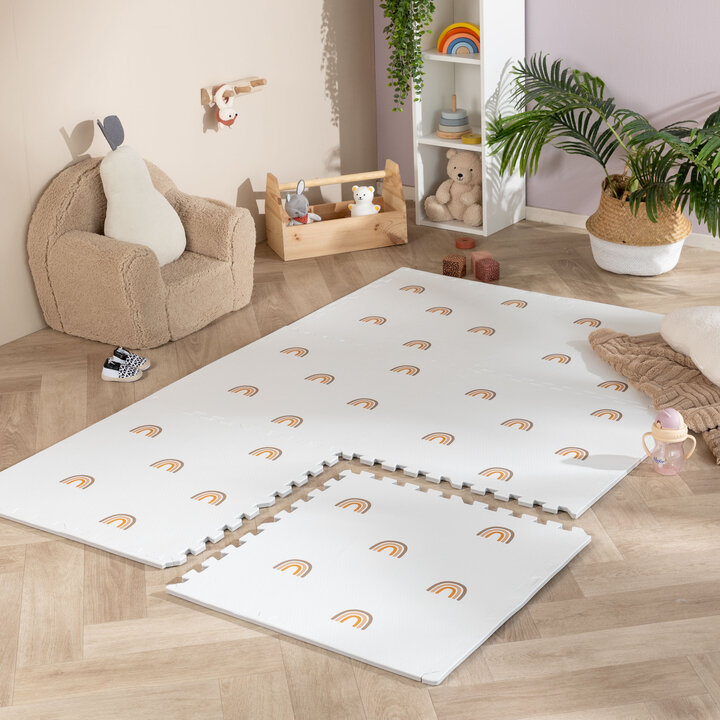 Foam puzzelmat - Alfie Rainbow Wit