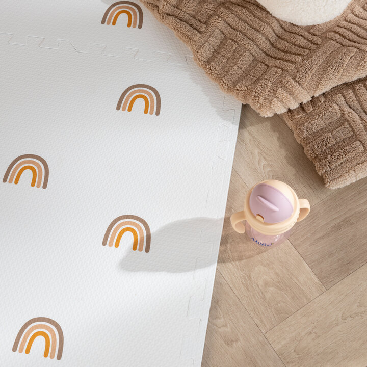 Foam puzzelmat - Alfie Rainbow Wit