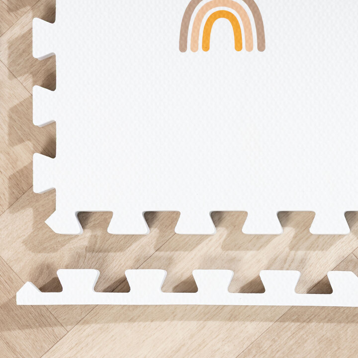 Foam puzzelmat - Alfie Rainbow Wit