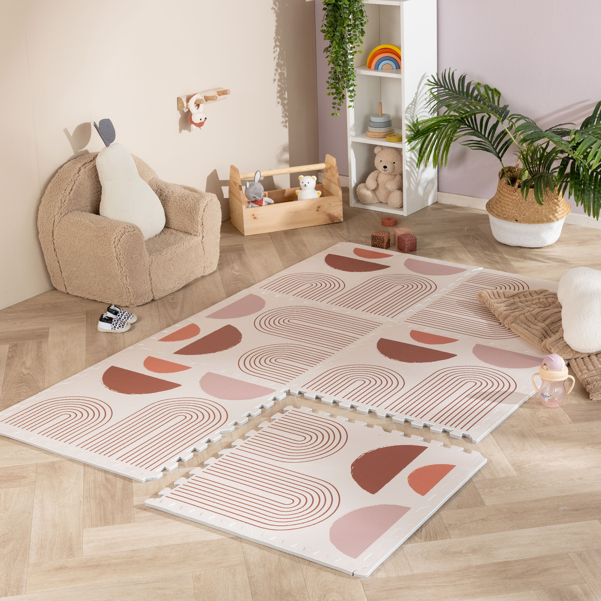Foam Puzzelmat - Alfie Arches Lichtgrijs/Multi