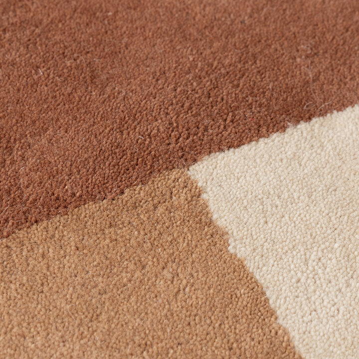 Wollen abstract vloerkleed - Jules Creme/Terra