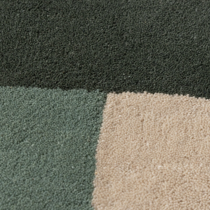 Wollen abstract vloerkleed - Jules Creme/Groen