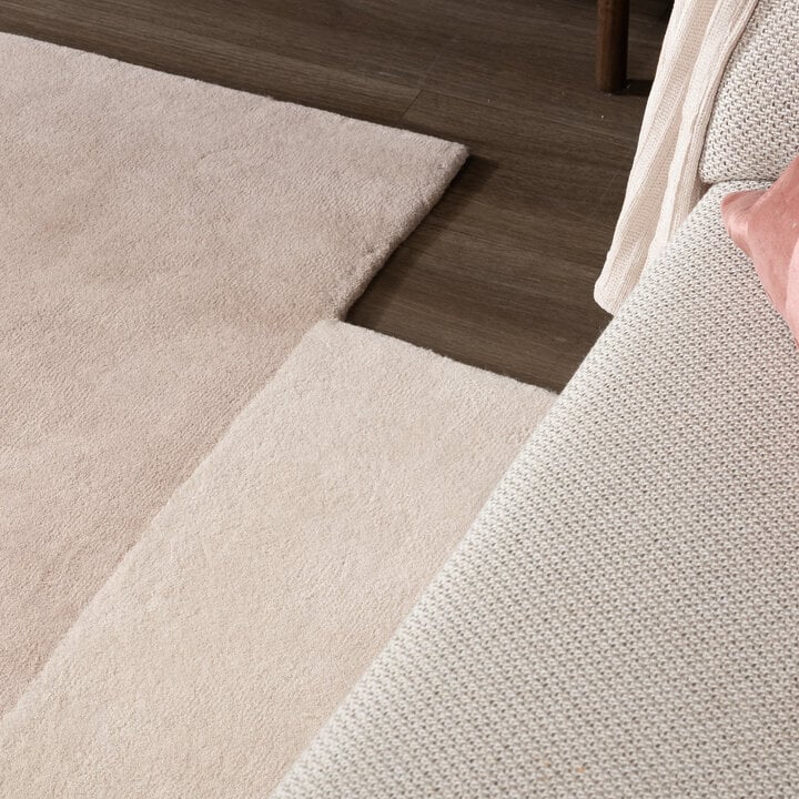 Wollen abstract vloerkleed - Jules Creme/Taupe