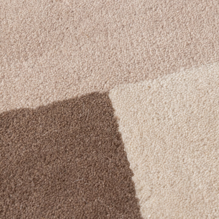 Wollen abstract vloerkleed - Jules Creme/Taupe