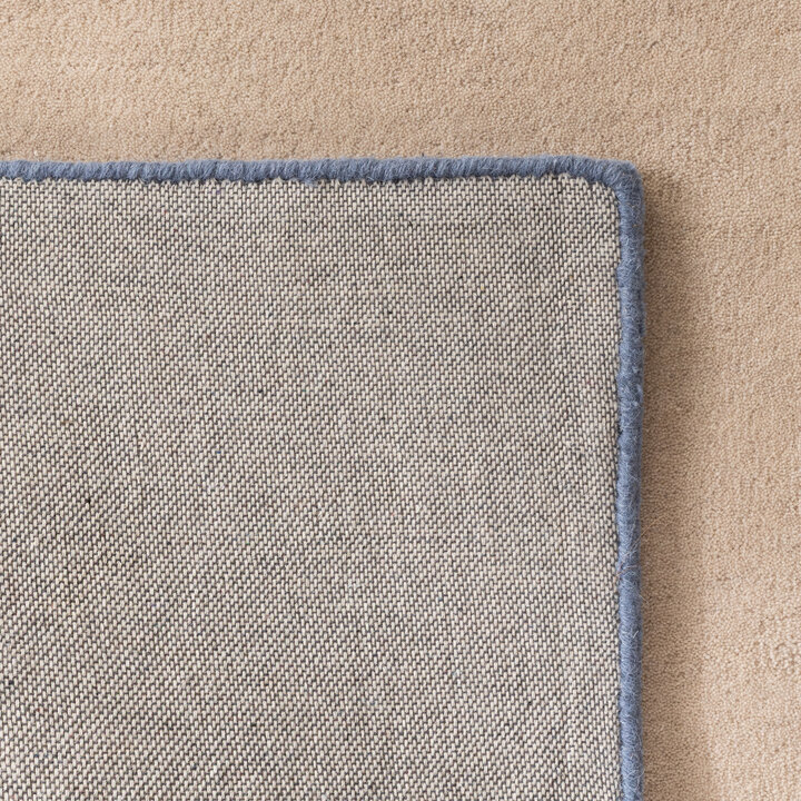 Wollen abstract vloerkleed - Jules Creme/Blauw