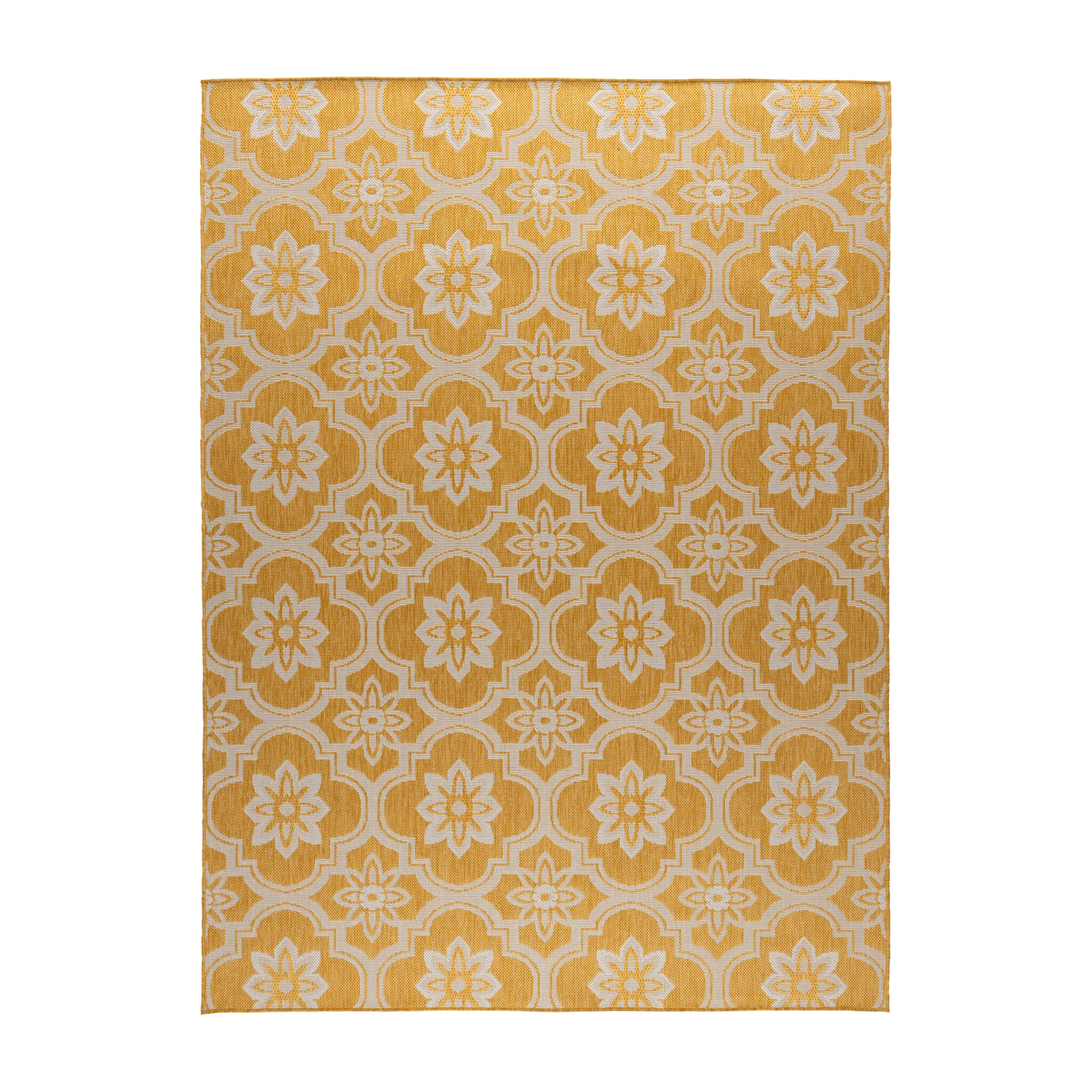 Buitenkleed - Rio Flower Geel - sfeer