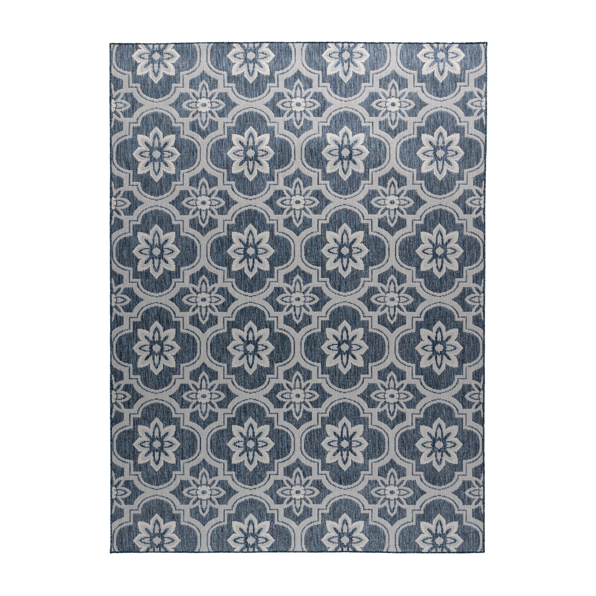 Buitenkleed - Rio Flower Donkerblauw - sfeer