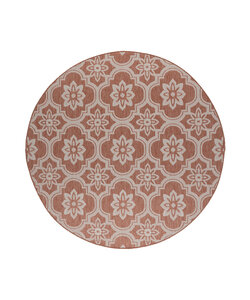Rond buitenkleed - Rio Flower Roze
