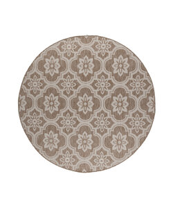 Rond buitenkleed - Rio Flower Beige