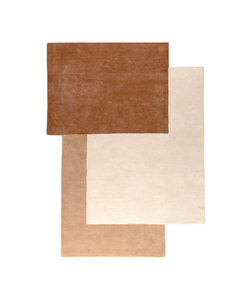 Wollen abstract vloerkleed - Jules Creme/Terra