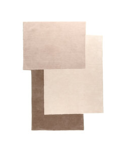 Wollen abstract vloerkleed - Jules Creme/Taupe