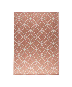 Geometrisch buitenkleed - Faro Ripple Roze 