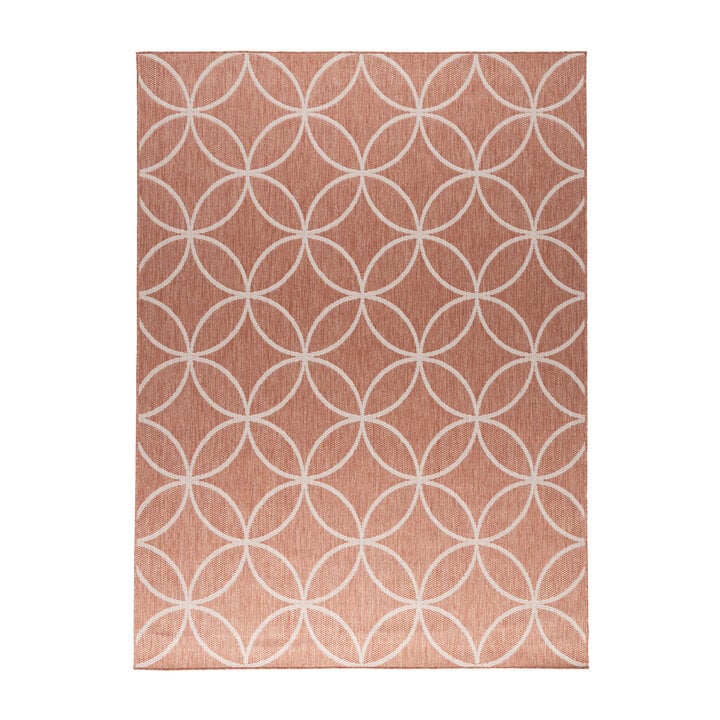 Geometrisch buitenkleed - Faro Ripple Roze 