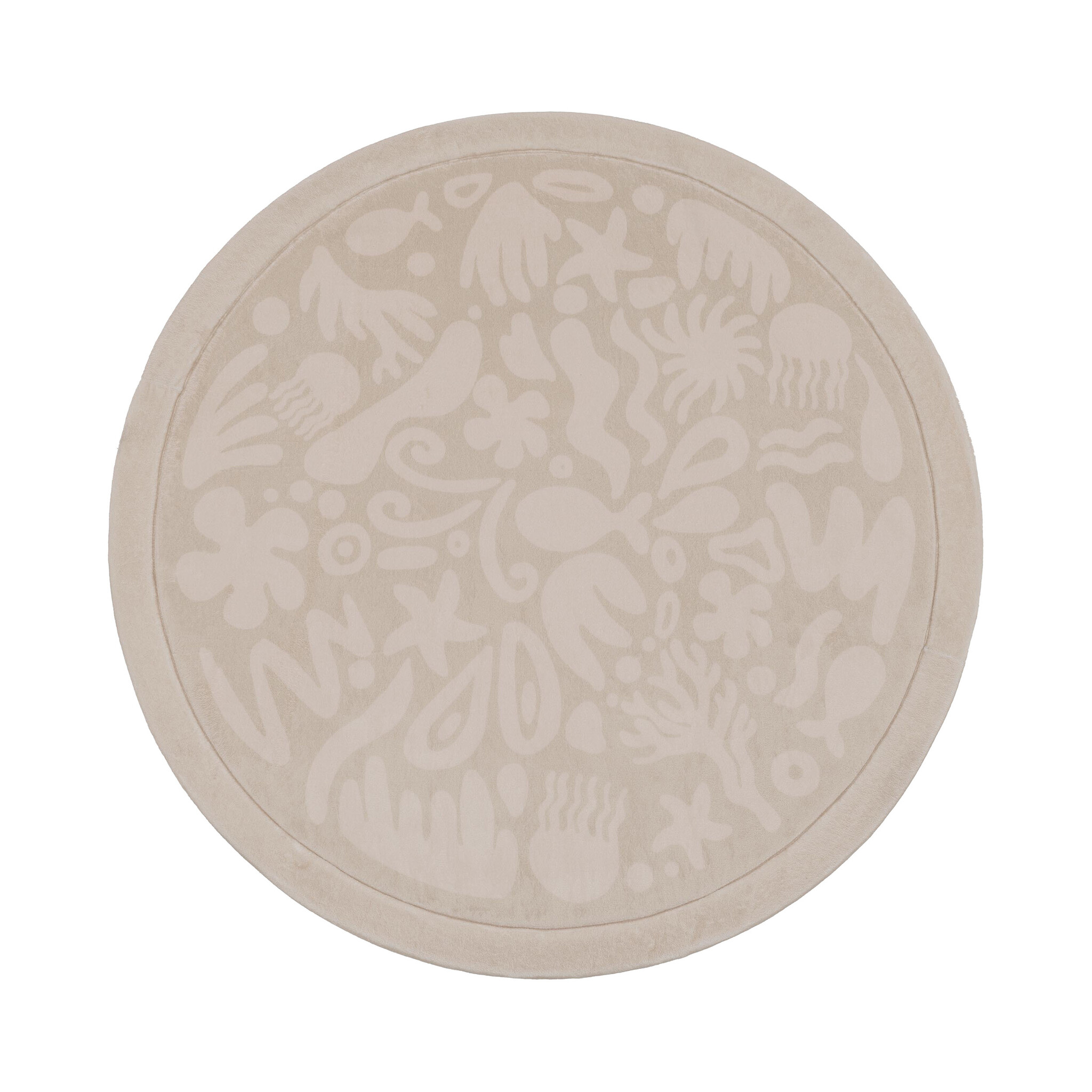Rond wasbaar speelkleed - Flo Beige - sfeer