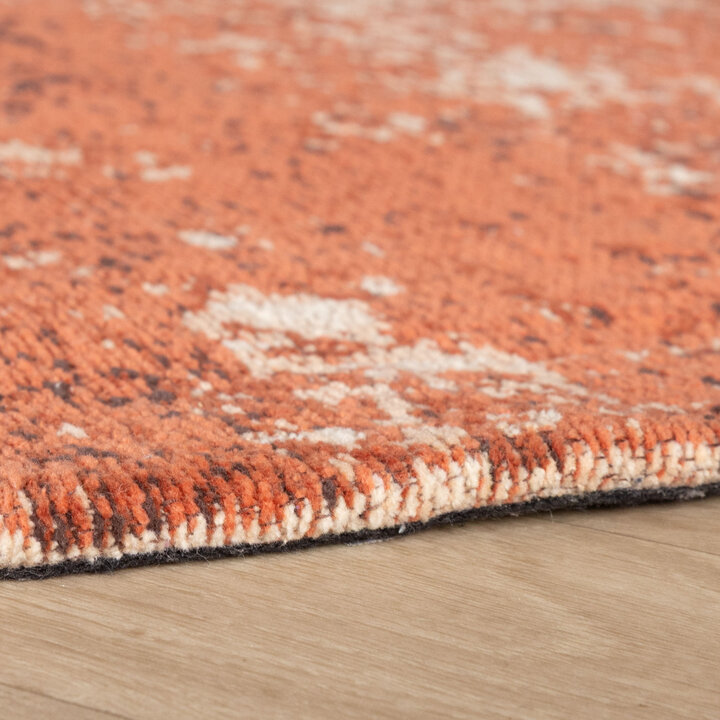 Rond abstract vloerkleed - Candice Terracotta