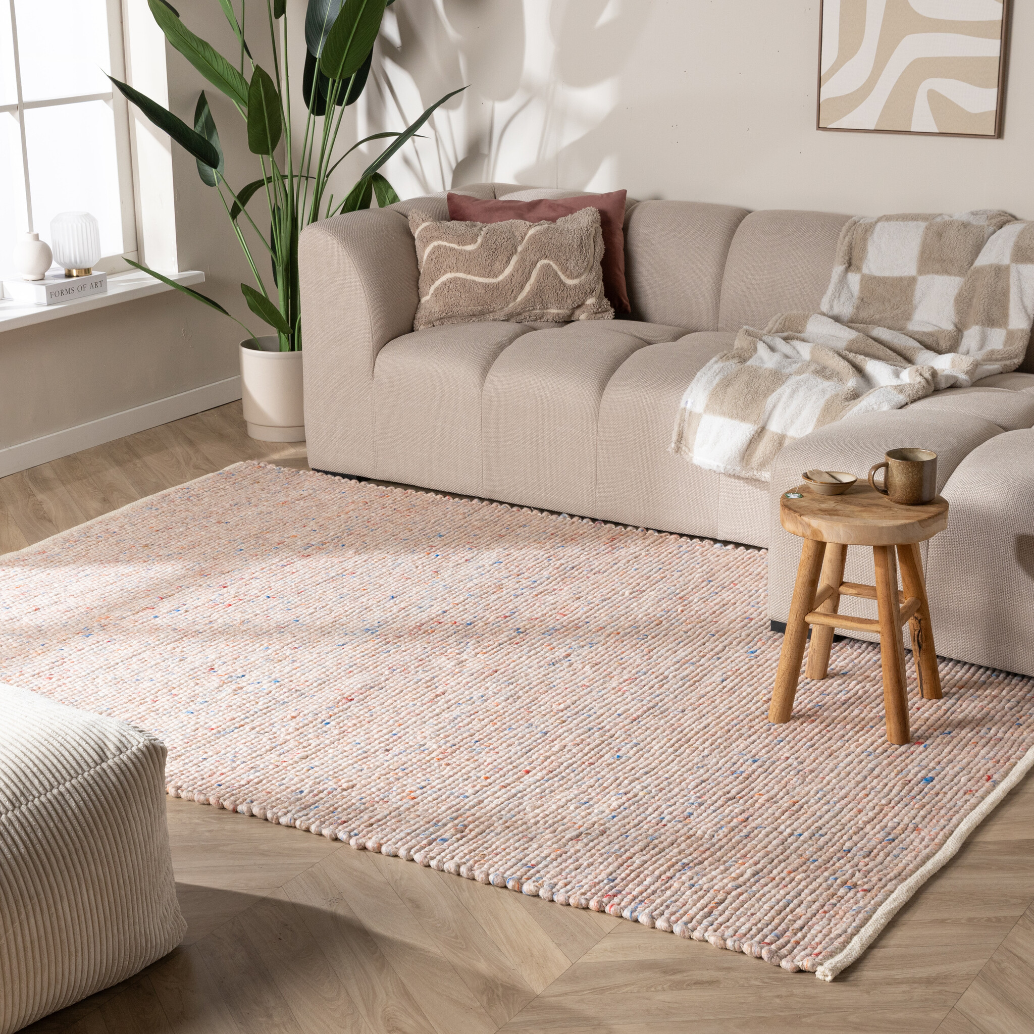 Wollen vloerkleed - Feline Pastel