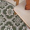 Rond buitenkleed - Rio Flower Groen  - thumbnail 1