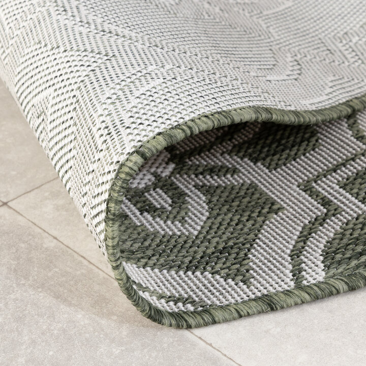 Rond buitenkleed - Rio Flower Groen 