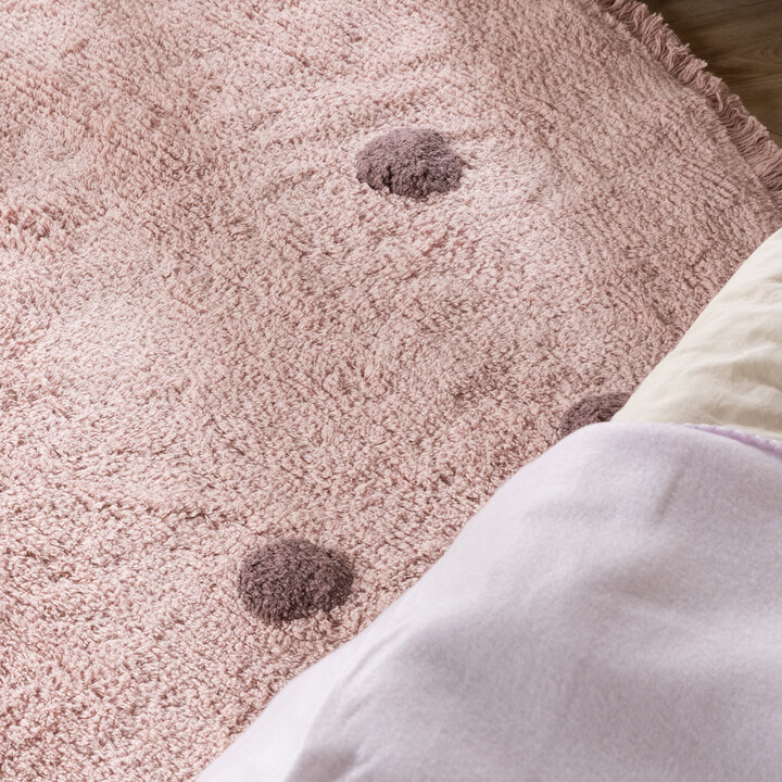 Rond Vloerkleed Kinderkamer - Lou Dots Paars 