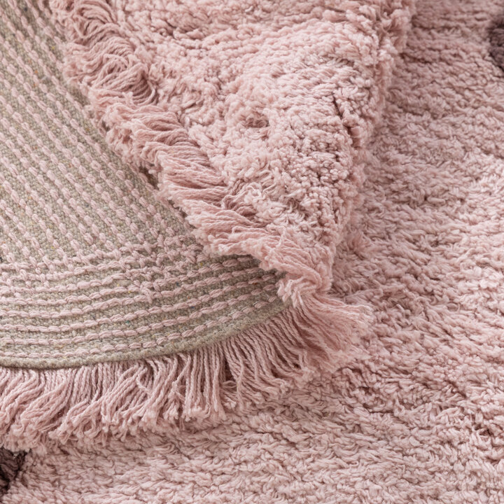 Rond Vloerkleed Kinderkamer - Lou Dots Paars 