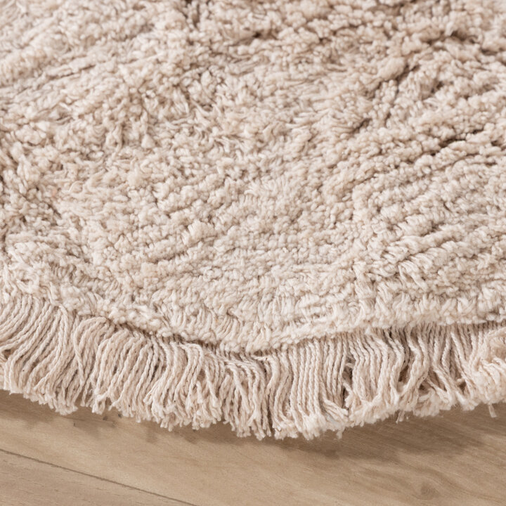 Rond Vloerkleed Kinderkamer - Lou Dots Taupe 