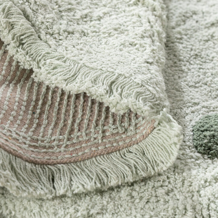 Rond Vloerkleed Kinderkamer - Lou Dots Groen 