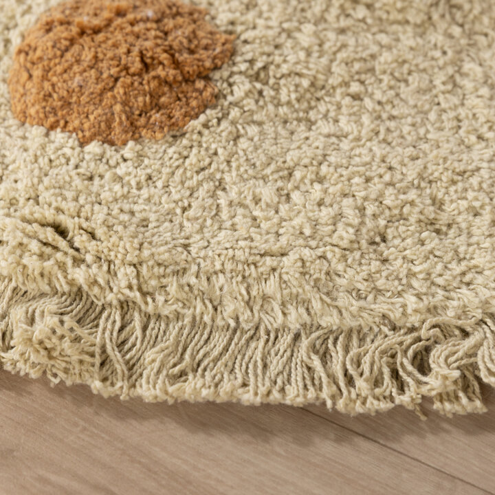 Rond Vloerkleed Kinderkamer - Lou Dots Geel 