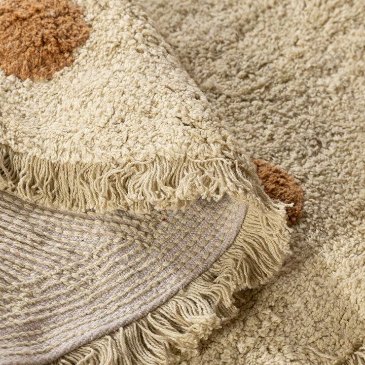 Rond Vloerkleed Kinderkamer - Lou Dots Geel 